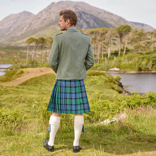 Clunie Tweed Jacket & Waistcoat - Moss