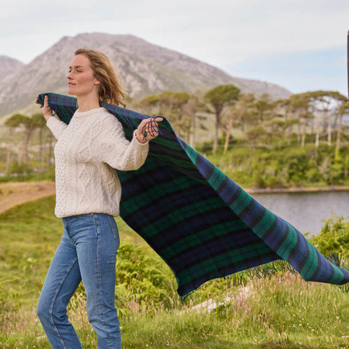 Blackwatch Tartan Lambswool Throw